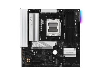 ASRock B850M Pro RS AM5 Micro-ATX Motherboard – AMD B850 Chipset, AM5 Socket for Ryzen 7000/8000/9000, DDR5 up to 8000+ (OC), 4x DIMM, PCIe 5.0 x16 & PCIe 4.0 x4, 3x M.2 + 4x SATA III, 2.5Gb LAN, HDMI 2.1 & DisplayPort 1.4, USB 3.2 Gen2 Type-C & Type-A, Realtek ALC897 Audio – Compact Performance Board