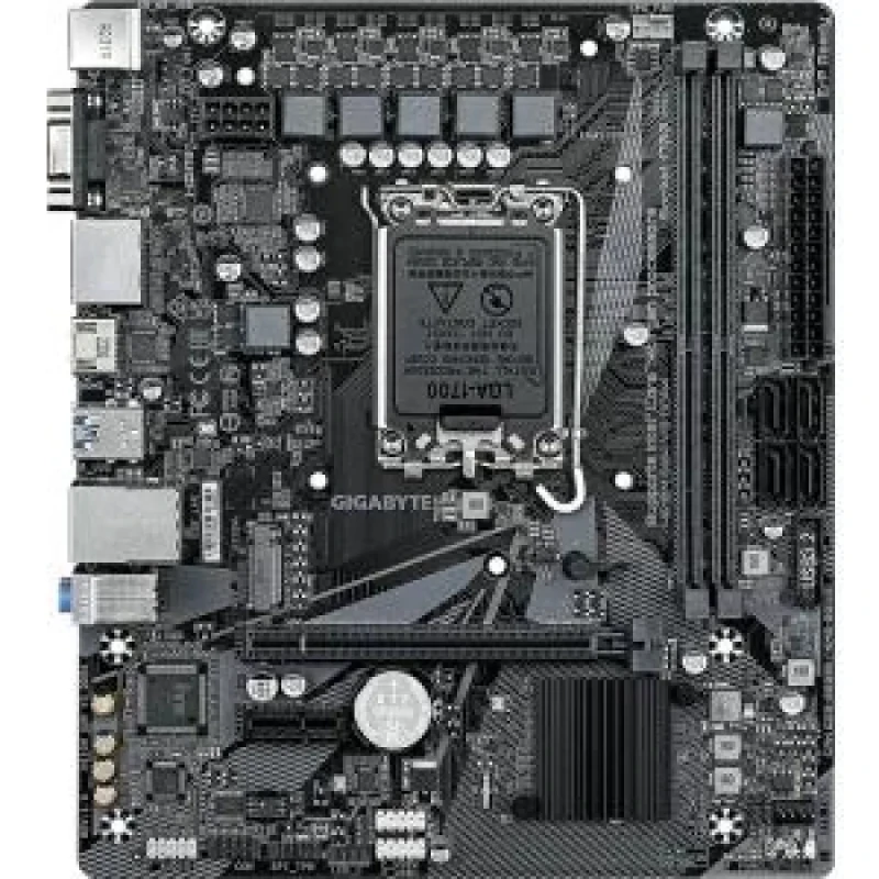 GIGABYTE H610M S2H V3 DDR4 Micro-ATX Motherboard – Intel H610 LGA1700 Socket for 14th/13th/12th Gen Core, DDR4-3200 Dual-Channel, PCIe 4.0 x16 & PCIe 3.0 x1, 1x M.2 NVMe, 4x SATA III, Gigabit LAN, USB 3.2 Gen1 & USB 2.0, HDMI/DisplayPort/VGA I/O, 7.1 Audio - Featured Image