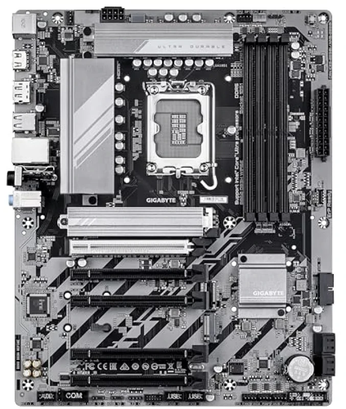 GIGABYTE B860 DS3H WIFI6E Intel B860 ATX Motherboard – LGA1851 Socket for 12th/13th/14th Gen Intel Core, DDR5-9066+ Dual-Channel Memory, PCIe 5.0 x16 & PCIe 4.0 Expansion, 2x M.2 & 4x SATA Storage, Intel Wi-Fi 6E & Bluetooth 5.3, Realtek 2.5 Gb LAN, USB 3.2 Gen2x2 Type-C, HDMI 2.1 & DisplayPort, Realtek ALC897 7.1 Audio - Featured Image