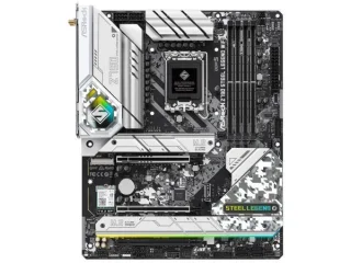 ASRock Z790 Steel Legend WiFi ATX Motherboard – Intel Z790 Chipset LGA1700 for 14th/13th/12th Gen Core, DDR5 up to 7200+ MT/s (OC), Wi-Fi 6E + Bluetooth 5.3, Realtek 2.5 Gb LAN, 1x PCIe 5.0, 1x PCIe 4.0, 1x PCIe 3.0, 5x M.2 (Gen5/Gen4), 8x SATA3, USB 3.2 Gen2x2 Type-C & Multiple USB Ports, HDMI/DisplayPort Video