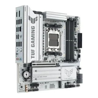 ASUS TUF GAMING B850M-PLUS WIFI7 W Micro-ATX Motherboard – AMD B850 AM5 Board with DDR5 up to 8000+ MT/s, 4x DIMM, PCIe 5.0 x16 & PCIe 4.0 Slots, 3x M.2 NVMe (PCIe 5.0/4.0), Tri-Band Wi-Fi 7 (802.11be) + 2.5 Gb LAN, HDMI 2.1 & DisplayPort, 4x SATA 6 Gb/s, USB 3.2 Gen2x2 Type-C for Gaming/Creator PC Builds