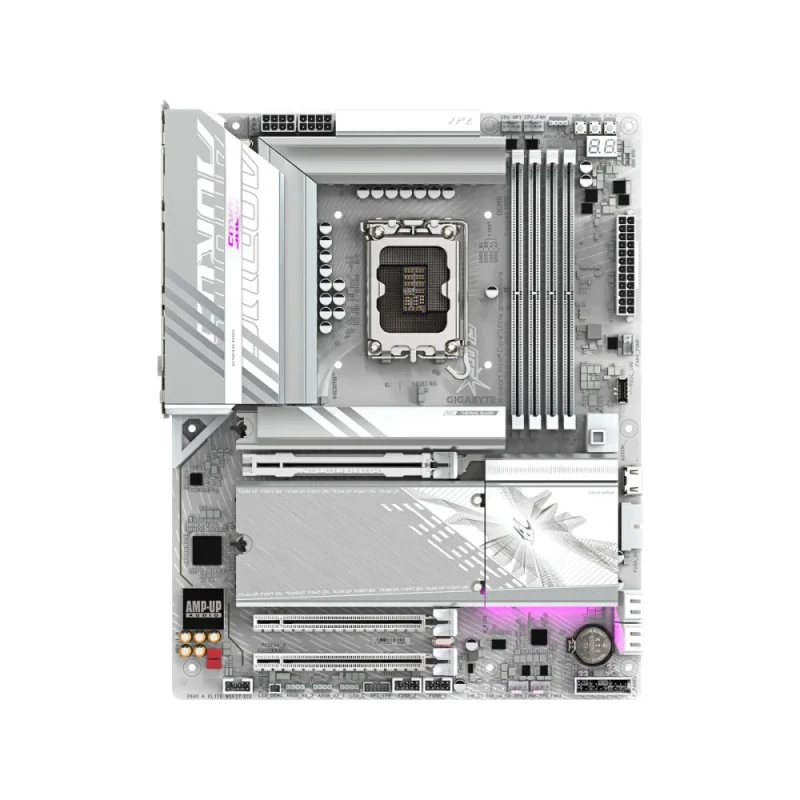 Gigabyte Z890 AORUS ELITE WIFI7 ICE ATX LGA1851 Motherboard – Intel Z890 Chipset, Supports Intel Core Ultra Series 2, 4x DDR5 DIMM up to 9200+ MT/s, 4x M.2 Slots, PCIe 5.0 x16, Thunderbolt 4 & USB4, Wi-Fi 7 (802.11be) & 2.5Gb LAN, HDMI/DisplayPort, Realtek ALC1220 Audio, PCIe/M.2 EZ-Latch DIY-Friendly I/O – High-Performance Gaming/Workstation Board - Featured Image