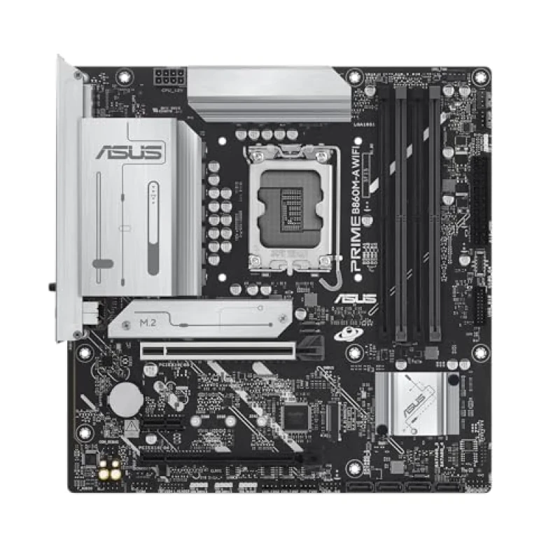 ASUS PRIME B860M-A WIFI-CSM Micro-ATX LGA1851 Motherboard – Intel B860 Chipset, DDR5 up to 8400 MT/s, 2.5 Gb Ethernet, Wi-Fi 6E & Bluetooth 5.3, PCIe 5.0 & PCIe 4.0, Dual M.2 Slots, USB-C 3.2 Gen2x2, HDMI & DisplayPort - Featured Image