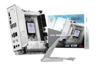 MSI MPG B860I EDGE TI WIFI Mini-ITX Motherboard – Intel B860 Chipset, LGA1851 for Intel Core Ultra Series, DDR5 up to 8600+ MT/s, 2x DIMM, PCIe 5.0 x16, 2x M.2 (PCIe 5/PCIe 4), Wi-Fi 7 & Intel Killer 5G LAN, Thunderbolt 4, Realtek ALC897 Audio, HDMI 2.1 & Type-C DisplayPort – High-Performance Compact Board