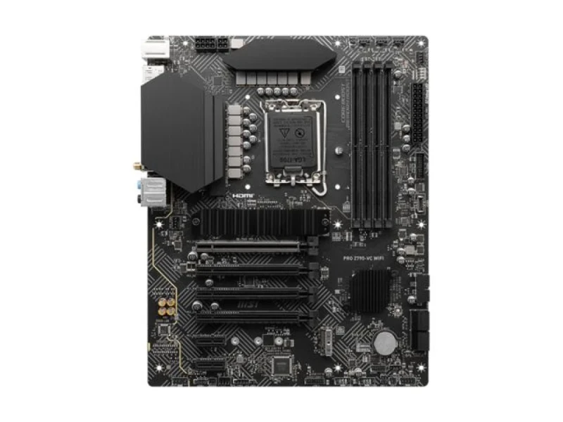 MSI PRO Z790-VC WIFI ATX Motherboard – Intel Z790 LGA1700 Board, Supports 14th/13th/12th Gen Core/Pentium/Celeron CPUs, DDR5 7200+ MHz (OC), PCIe 5.0 x16, Dual M.2 & SATA Storage, Wi-Fi 7 + Bluetooth 5.4, Realtek 2.5Gb LAN, USB 3.2 Gen2x2 Type-C, HDMI & DisplayPort - Featured Image