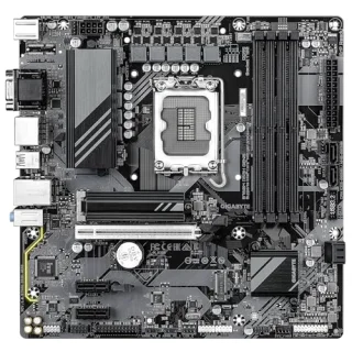 Gigabyte B760M DS3H GEN5 Intel B760 Micro-ATX Motherboard – LGA1700 socket for 12th/13th/14th Gen Intel CPUs, DDR5 up to 5600 MHz, Dual PCIe 4.0 M.2 slots, 2.5 GbE LAN, USB 3.2 Gen 2 & USB-C, HDMI/DP/D-Sub, Realtek ALC897 audio, 6+2+1 VRM design, Dual-Channel DDR5 support