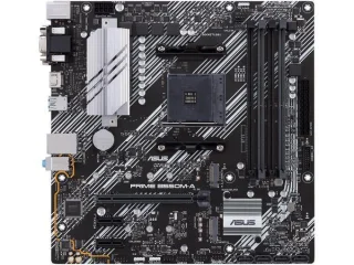ASUS PRIME B550M-A/CSM AM4 Micro-ATX Motherboard – AMD B550 Chipset, Socket AM4 for Ryzen 5000/4000/3000 Series, DDR4 up to 4866 MHz (OC), 2x M.2 & 4x SATA 6 Gb/s, 1 Gb Ethernet, HDMI 2.1/DVI-D/VGA, Realtek ALC887 7.1 Audio, PCIe 4.0 x16, Aura Sync RGB Headers