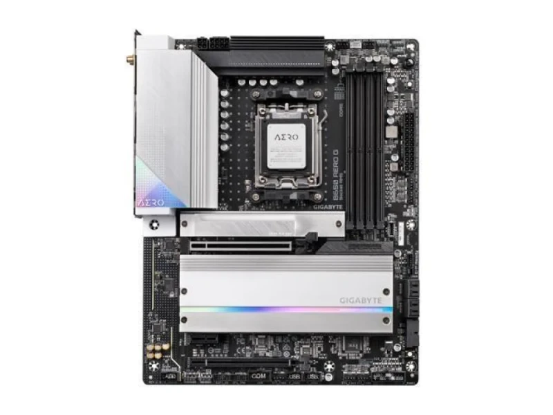 Gigabyte B650 AERO G AMD B650 AM5 ATX Motherboard – Socket AM5 for Ryzen 7000/8000/9000, DDR5 up to 8000 MT/s (4x DIMM), PCIe 5.0 x16 & PCIe 4.0 M.2 (3x), 2.5 GbE LAN, Wi-Fi 6E & Bluetooth 5.2, HDMI 2.1 & DisplayPort, USB 3.2 Gen2 Type-A/C, SATA 6 Gb/s, UEFI BIOS - Featured Image