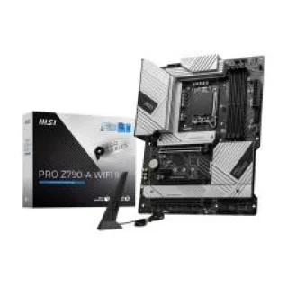 MSI PRO Z790-A WIFI II ATX Intel Z790 Motherboard – LGA1700 for 14th/13th/12th Gen Core CPUs, DDR5 7800+ OC (4 DIMM), PCIe 5.0 & PCIe 4.0, 4x M.2 Gen4 & 6x SATA, Intel Wi-Fi 6E & Bluetooth 5.3, 2.5 Gb LAN, USB 20Gbps Type-C, 7.1-Channel Audio
