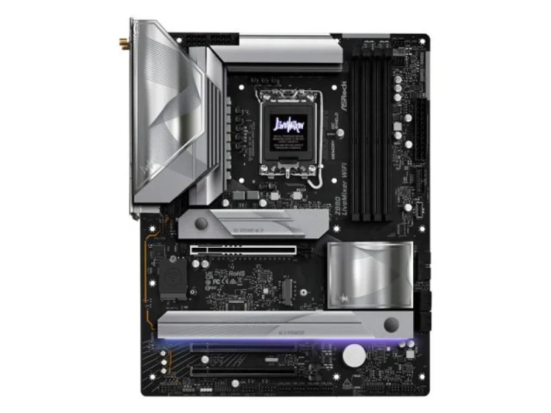 ASRock Z890 LiveMixer WiFi ATX Motherboard – Intel Z890 chipset, LGA1851 socket for Intel Core Ultra (Series 2), DDR5 up to ~9466 MHz+, 5x M.2 (PCIe 5.0/4.0), Thunderbolt 4 & HDMI 2.1, Wi-Fi 7 (802.11be) & Bluetooth 5.4, 2.5 Gb LAN, 23 USB ports, Realtek ALC1220 7.1 audio – premium content-creator/streaming platform - Featured Image