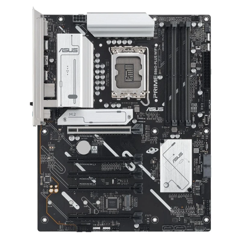 ASUS PRIME B860-PLUS WIFI-CSM Intel B860 ATX Motherboard – LGA 1851 for Intel Core Ultra Series 2, DDR5 up to 8666+ MT/s, 4x DIMM, PCIe 5.0 & PCIe 4.0 M.2, Wi-Fi 6E & Bluetooth 5.3, Realtek 2.5Gb Ethernet, USB 20 Gbps Type-C, HDMI & DisplayPort, Aura Sync RGB (ASUS Global - Featured Image