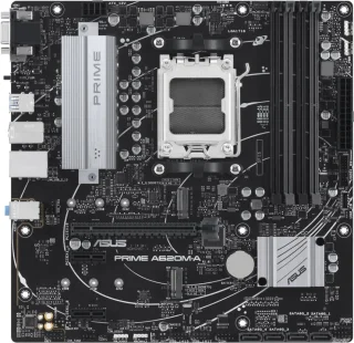 ASUS PRIME A620M-A-CSM Micro-ATX AM5 Motherboard – AMD A620 Chipset, DDR5 Support up to 192 GB, Dual M.2 & SATA 6 Gb/s Storage, PCIe 4.0 x16, HDMI/DisplayPort/VGA Outputs, USB 3.2 Gen1 & USB-C, Realtek Gigabit LAN, Aura Sync RGB, BIOS FlashBack, OptiMem II for Enhanced Performance
