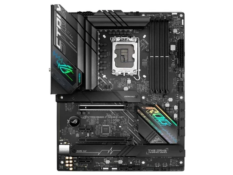ASUS ROG STRIX B660-F GAMING WIFI ATX Motherboard – Intel B660 LGA1700 Socket, DDR5 Memory Support, 16+1 Power Stages, Wi-Fi 6 & Intel 2.5Gb Ethernet, 3x M.2 with Heatsinks, PCIe 4.0, USB 3.2 Gen 2x2 Type-C, HDMI 2.1 & DisplayPort, SupremeFX 7.1 Audio, Aura Sync RGB – Gaming PC Board - Featured Image