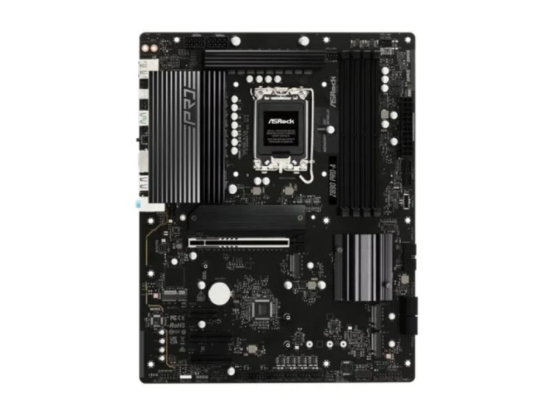 ASRock Z890 Pro-A ATX Motherboard – Intel Z890 LGA1851 Socket, Supports Intel Core Ultra Series CPUs, 4x DDR5 DIMM up to 9066+ MHz OC, PCIe 5.0 & PCIe 4.0 Slots, 4x M.2 & SATA 6 Gb/s Storage, 2.5 Gb LAN, Thunderbolt 4 Type-C, HDMI & DisplayPort, Realtek ALC897 7.1 Audio, UEFI BIOS – Desktop PC Board - Featured Image
