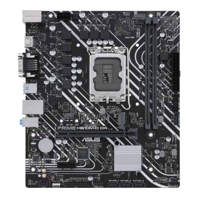 ASUS PRIME H610M-D D4 Micro-ATX Motherboard – Intel H610 Chipset LGA1700, Supports 12th/13th Gen Intel CPUs, 2x DDR4 DIMM up to 64 GB, 1x M.2 & 4x SATA 6 Gb/s Storage, PCIe x16, Gigabit LAN, HDMI & USB 3.2 Gen1 Ports – Compact PC Board - Featured Image
