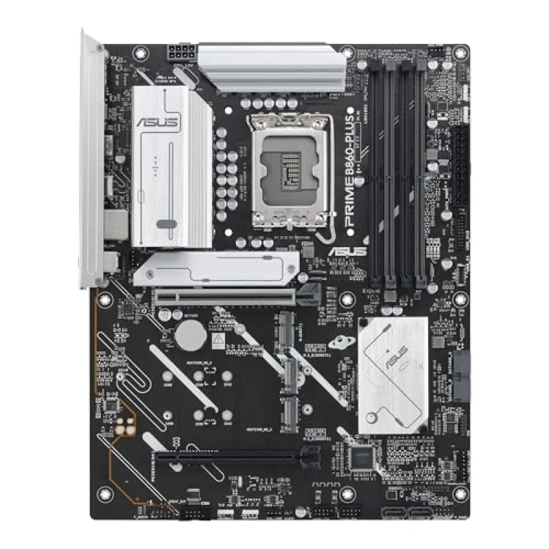 ASUS PRIME B860-PLUS-CSM Intel B860 ATX Motherboard – LGA1851 for Intel Core Ultra, 4x DDR5 DIMM up to 8666 MHz, PCIe 5.0 x16 & 3x M.2 Storage, 2.5G Ethernet, HDMI & DisplayPort, UEFI BIOS, 7.1 HD Audio – ATX PC Builder Board - Featured Image