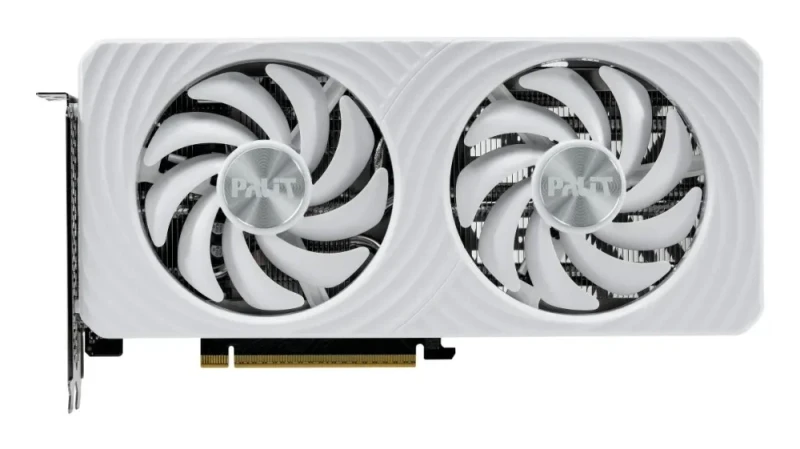 Palit OC GeForce RTX 5060 Ti 8GB White GDDR7 Gaming Graphics Card – NVIDIA RTX 5060 Ti (GB206), 4608 CUDA Cores, 128-bit 8GB GDDR7, 28 Gbps, PCIe 5.0, Dual 95 mm Fans, HDMI 2.1b & 3x DisplayPort 2.1b, 262 mm Length, Dual-Slot White OC GPU for 1080p/1440p Gaming - Featured Image