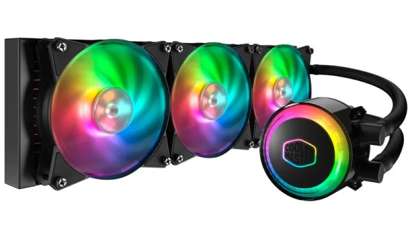 Cooler Master MasterLiquid ML360R RGB - 650 - 2000 RPM, 6 - 34 dB, Black color, AIO Watercooler, 360mm radiator - Featured Image