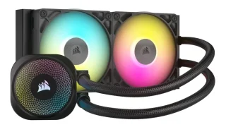Corsair iCUE LINK TITAN 240 RX RGB - 300 - 2100 RPM, Black color, AIO Watercooler, 240mm radiator