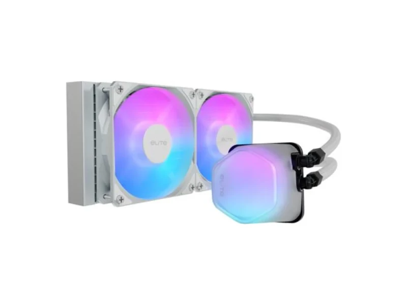 Cooler Master Elite - 600 - 2100 RPM, 39.5 dB, White color, AIO Watercooler, 240mm radiator - Featured Image