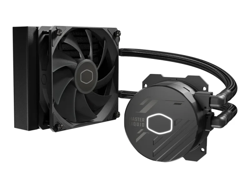 Cooler Master MasterLiquid 120L Core - 650 - 1750 RPM, 27.2 dB, Black color, AIO Watercooler, 120mm radiator - Featured Image