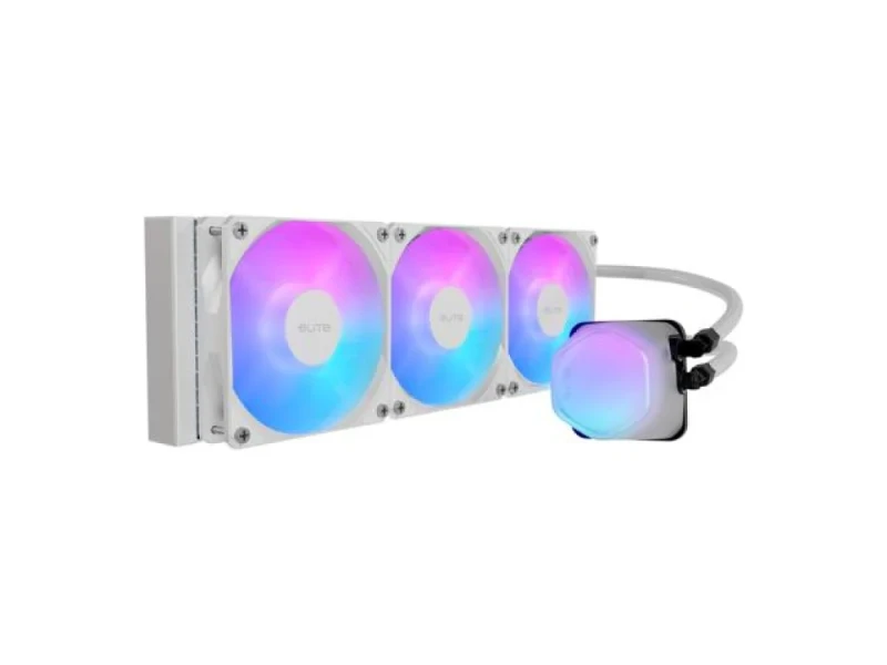 Cooler Master Elite - 600 - 2100 RPM, 39.5 dB, White color, AIO Watercooler, 360mm radiator - Featured Image