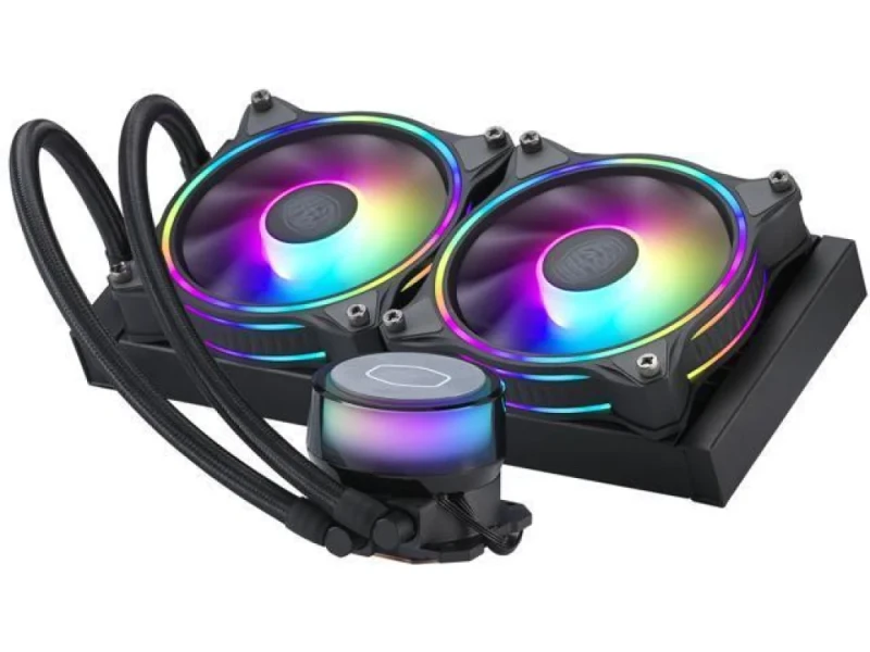 Cooler Master MasterLiquid ML240 Illusion - 650 - 1800 RPM, 6 - 30 dB, Black color, AIO Watercooler, 240mm radiator - Featured Image
