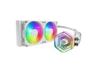 Cooler Master Masterliquid 240 Atmos - 690 - 2500 RPM, 27.2 dB, White color, AIO Watercooler, 240mm radiator