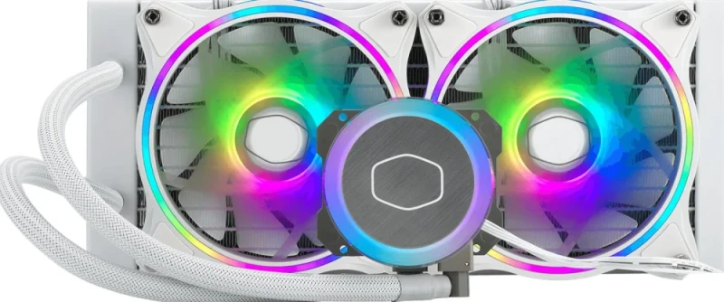 Cooler Master MasterLiquid ML240 Illusion - 650 - 1800 RPM, 6 - 30 dB, White color, AIO Watercooler, 240mm radiator - Featured Image