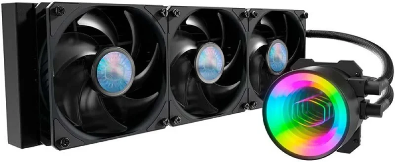 Cooler Master MasterLiquid ML360 Mirror - 650 - 1800 RPM, 8 - 27 dB, Black color, AIO Watercooler, 360mm radiator - Featured Image