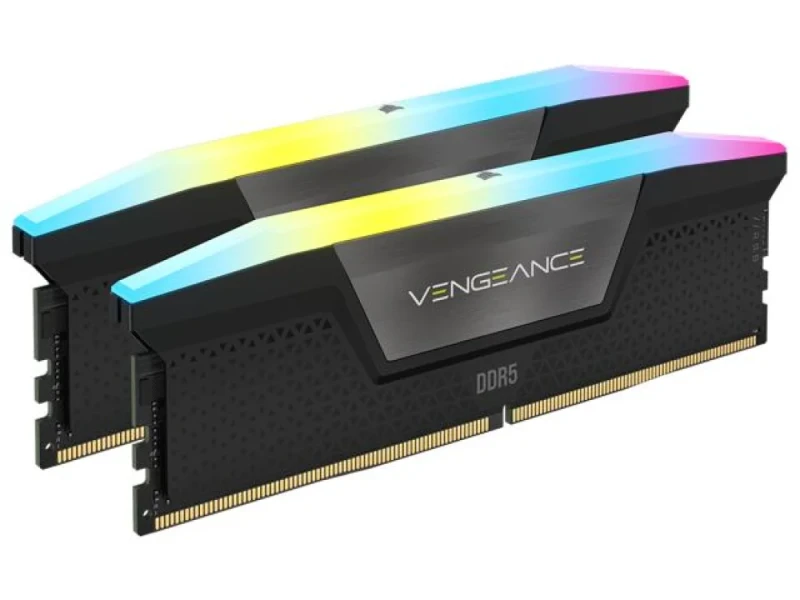 Corsair Vengeance RGB 16 GB - 2 x 8GB, DDR5 288-pin DIMM, 5200MT/s, CL40, Black / Gray color - Featured Image