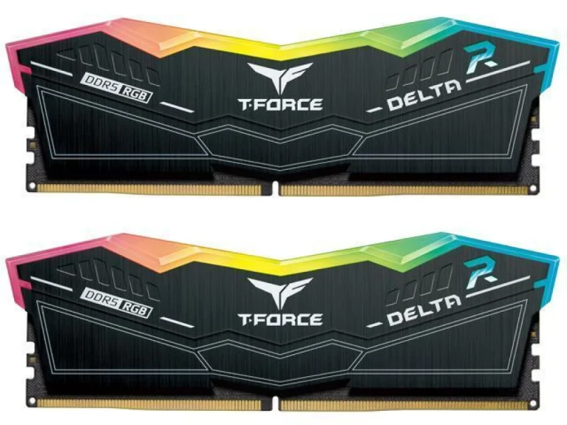 TEAMGROUP T-Force Delta RGB 32 GB - 2 x 16GB, DDR5 288-pin DIMM, 6000MT/s, CL30, Black color - Featured Image