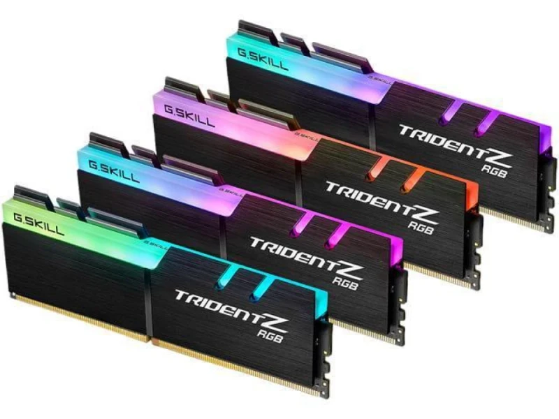 G.Skill Trident Z RGB 128 GB - 4 x 32GB, DDR4 288-pin DIMM, 3600MT/s, CL18, Black color - Featured Image