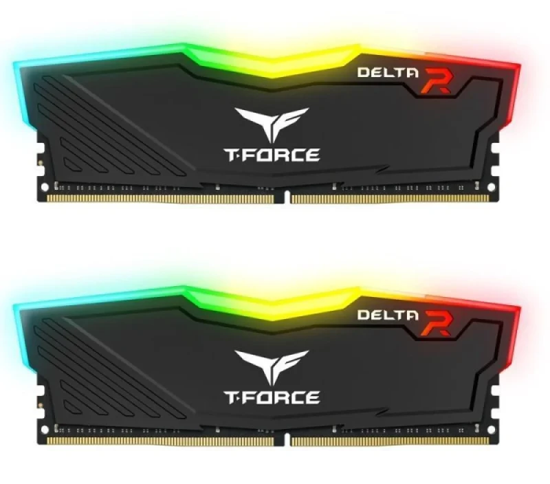 TEAMGROUP T-Force Delta RGB 16 GB - 2 x 8GB, DDR4 288-pin DIMM, 3600MT/s, CL18, Black color - Featured Image