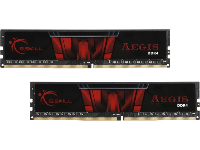 G.Skill Aegis 16 GB - 2 x 8GB, DDR4 288-pin DIMM, 3000MT/s, CL16, Black / Red color - Featured Image