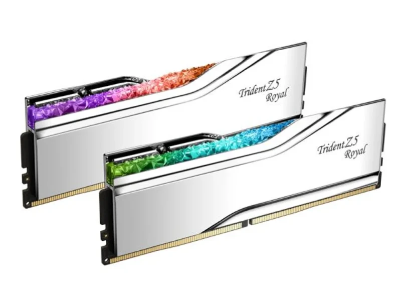 G.Skill Trident Z5 Royal 64 GB - 2 x 32GB, DDR5 288-pin DIMM, 6400MT/s, CL32, Silver color - Featured Image