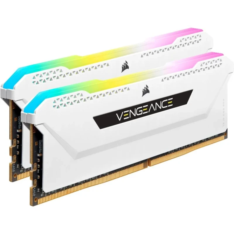 Corsair Vengeance RGB Pro SL 32 GB - 2 x 16GB, DDR4 288-pin DIMM, 3200MT/s, CL16, White / Black color - Featured Image