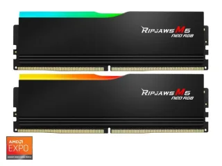 G.Skill Ripjaws M5 Neo RGB 32 GB - 2 x 16GB, DDR5 288-pin DIMM, 6000MT/s, CL36, Black color