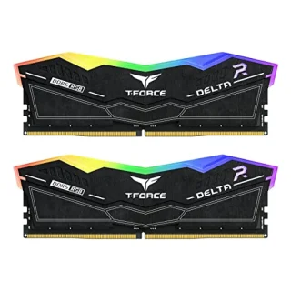 TEAMGROUP T-Force Delta RGB 32 GB - 2 x 16GB, DDR5 288-pin DIMM, 6400MT/s, CL32, Black color