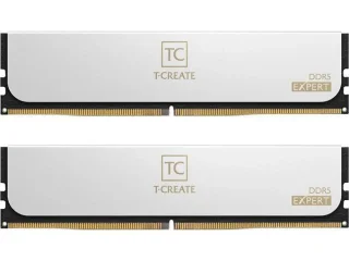 TEAMGROUP T-Create Expert 128 GB - 2 x 64GB, DDR5 288-pin DIMM, 6400MT/s, CL42, White / Gold color