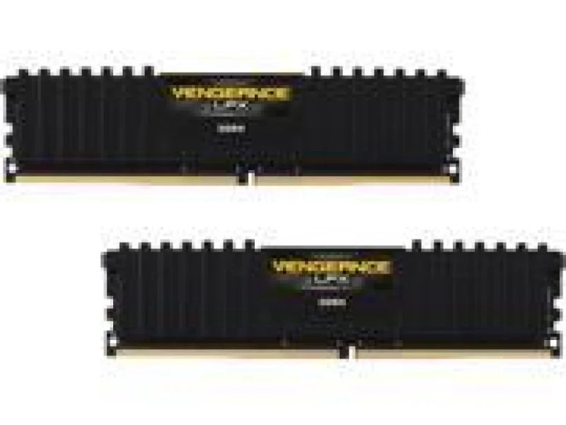 Corsair Vengeance LPX 32 GB - 2 x 16GB, DDR4 288-pin DIMM, 2666MT/s, CL16, Black / Yellow color - Featured Image