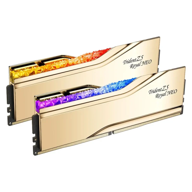 G.Skill Trident Z5 Royal Neo 64 GB - 2 x 32GB, DDR5 288-pin DIMM, 6000MT/s, CL26, Gold color - Featured Image