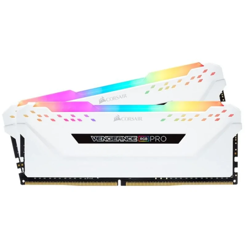 Corsair Vengeance RGB Pro 16 GB - 2 x 8GB, DDR4 288-pin DIMM, 2666MT/s, CL16, White color - Featured Image
