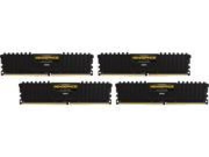 Corsair Vengeance LPX 64 GB - 4 x 16GB, DDR4 288-pin DIMM, 2666MT/s, CL16, Black / Yellow color - Featured Image