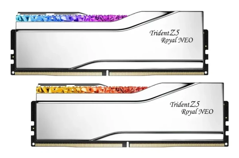 G.Skill Trident Z5 Royal Neo 32 GB - 2 x 16GB, DDR5 288-pin DIMM, 6000MT/s, CL26, Silver color - Featured Image