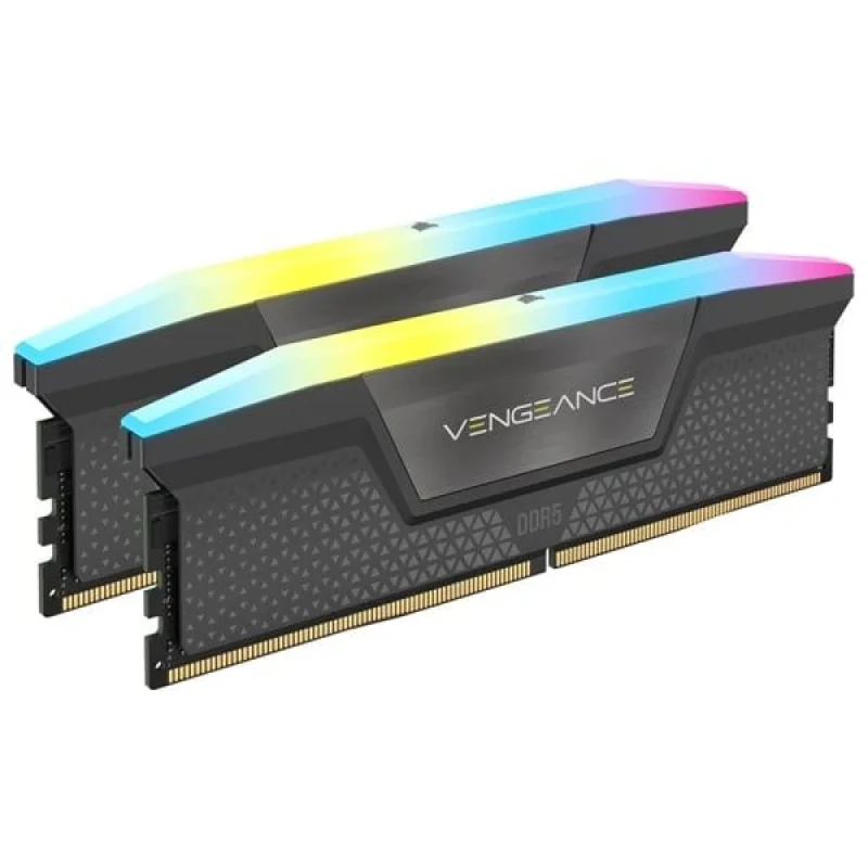 Corsair Vengeance RGB 96 GB - 2 x 48GB, DDR5 288-pin DIMM, 6000MT/s, CL36, Gray color - Featured Image