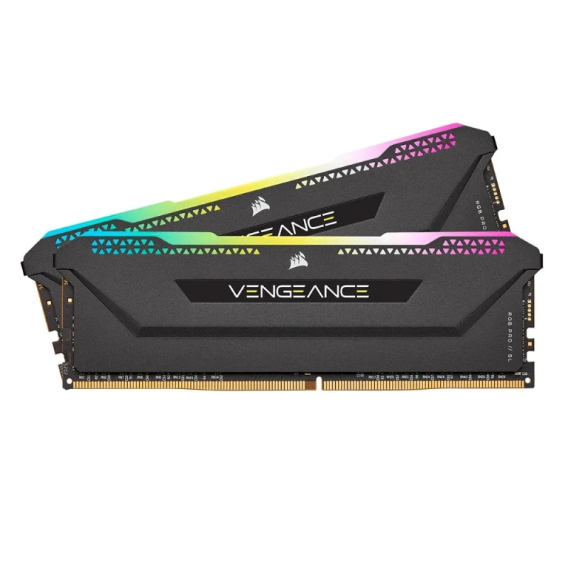 Corsair Vengeance RGB Pro SL 16 GB - 2 x 8GB, DDR4 288-pin DIMM, 3200MT/s, CL16, Black color - Featured Image