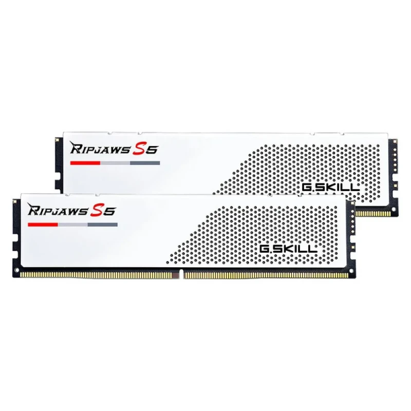 G.Skill Ripjaws S5 32 GB - 2 x 16GB, DDR5 288-pin DIMM, 5600MT/s, CL36, White color - Featured Image