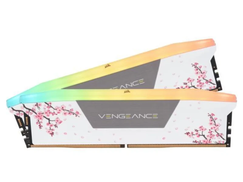 Corsair Vengeance RGB 32 GB - 2 x 16GB, DDR5 288-pin DIMM, 6000MT/s, CL30, White / Pink color - Featured Image