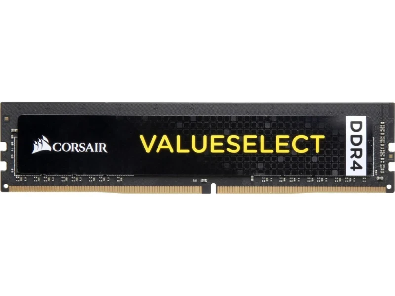 Corsair ValueSelect 8 GB - 1 x 8GB, DDR4 288-pin DIMM, 2666MT/s, CL18, Black / Yellow color - Featured Image